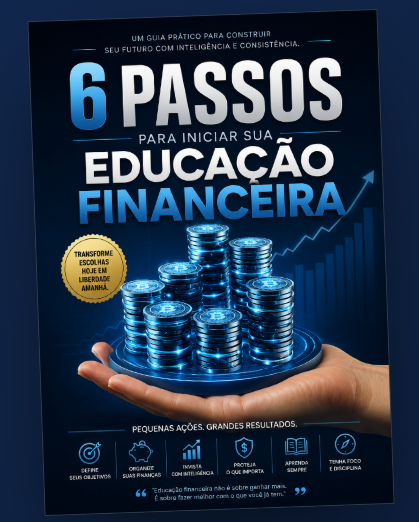 Capa do e-book 6 Passos para iniciar sua Educação Financeira